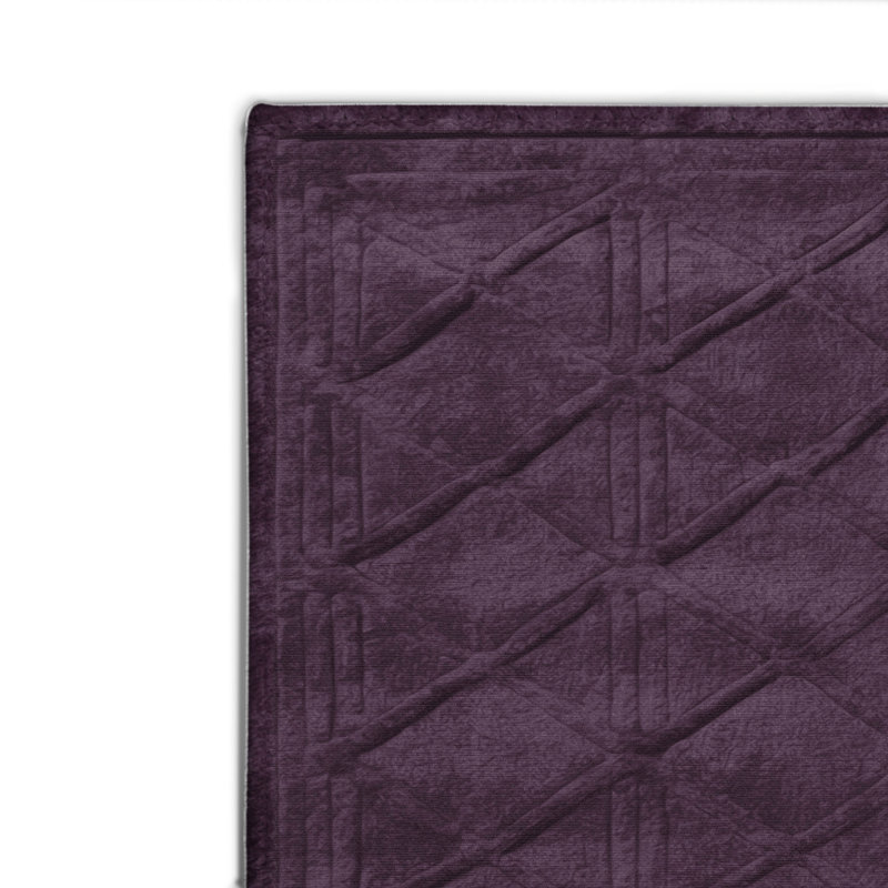 Trellis Purple Indoor and Outdoor Area Rug, Rectangle 8' x 10'