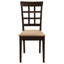 Ensemble de 2 chaises d'appoint à dossier en treillis Gabriel Cappuccino Gabriel