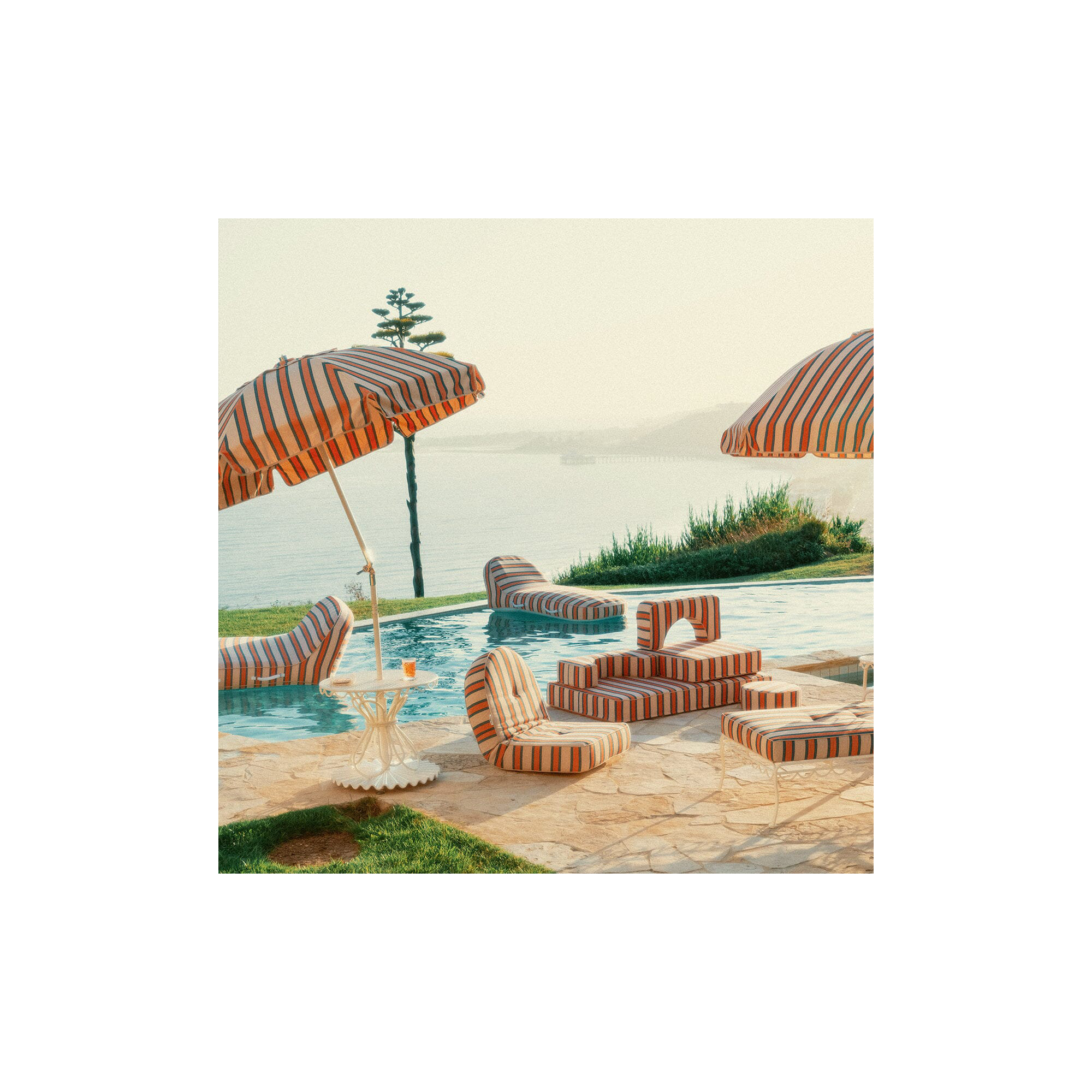 CLUB UMBRELLA - BISTRO DUSTY PINK STRIPE