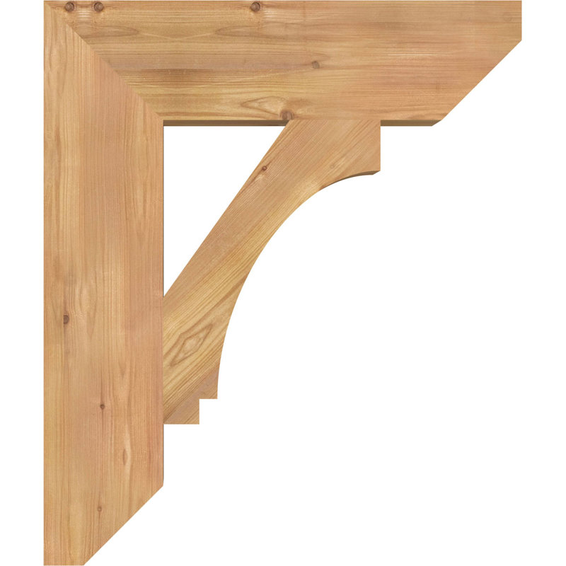 BKTIMP06 Support en bois rustique à lattes impériales, Cèdre rouge de l'Ouest (lisse), H 26 po x l 5,5 po x P 22 po