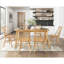 Chaises de salle à manger chic et courbées, finition chêne naturel, de 2, côté finition élégante 2, meubles de pièce en bois