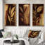 «Terra Cotta Chocolate Leaves», 3 pièces sur toile-642677446-642677447