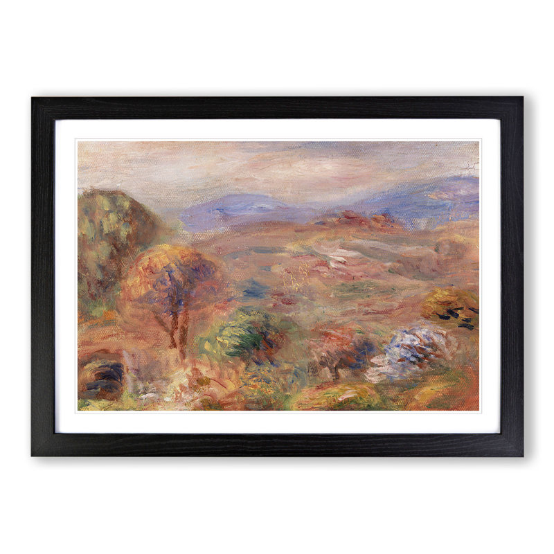 Landscape Vol.6 by Pierre-Auguste Renoir - Picture Frame Painting, Black Framed, 65cm H x 90cm W x 2cm D