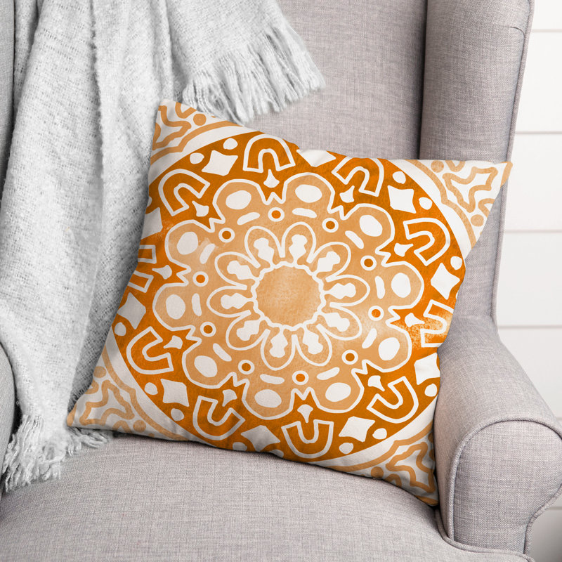 Housse et insert de coussin extérieur d'extérieur, Orange