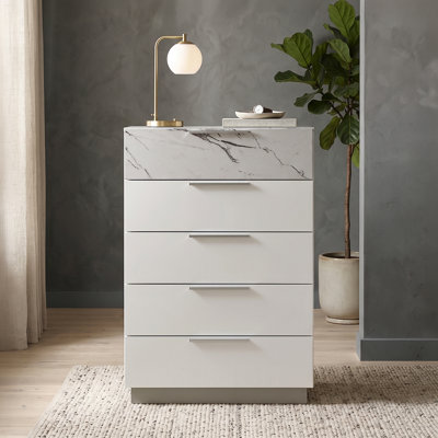Witham 5-Drawer White Chest