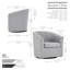 Fauteuil demi-tonneau pivotant en tissu Arleyne-1496575380