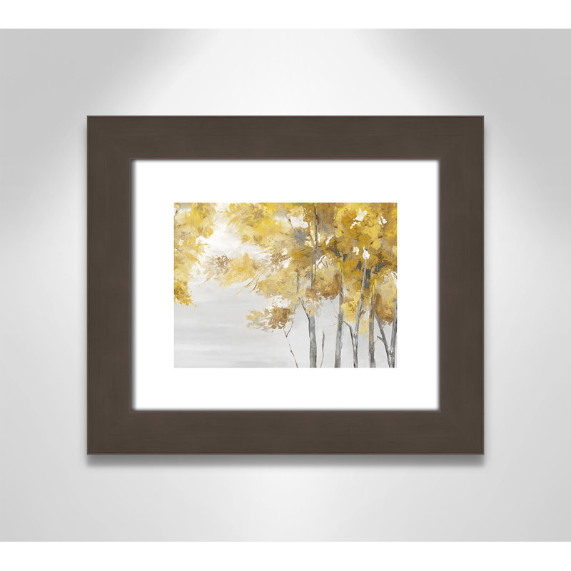 Jaune altruiste - Art encadré autoportant, H 14,5 po x l 16,5 po x P 1,25 po, Cadre en bronze brossé brossé