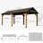 12 Ft. W x 20 Ft. D Patio Outdoor Wooden Column Hardtop Gazebo with Classic Gable Roof