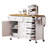 52'' Kitchen Island With Drop Leaf, Wheels,Spice Rack, Towel Rack,Adjustable Shelf-1929788524