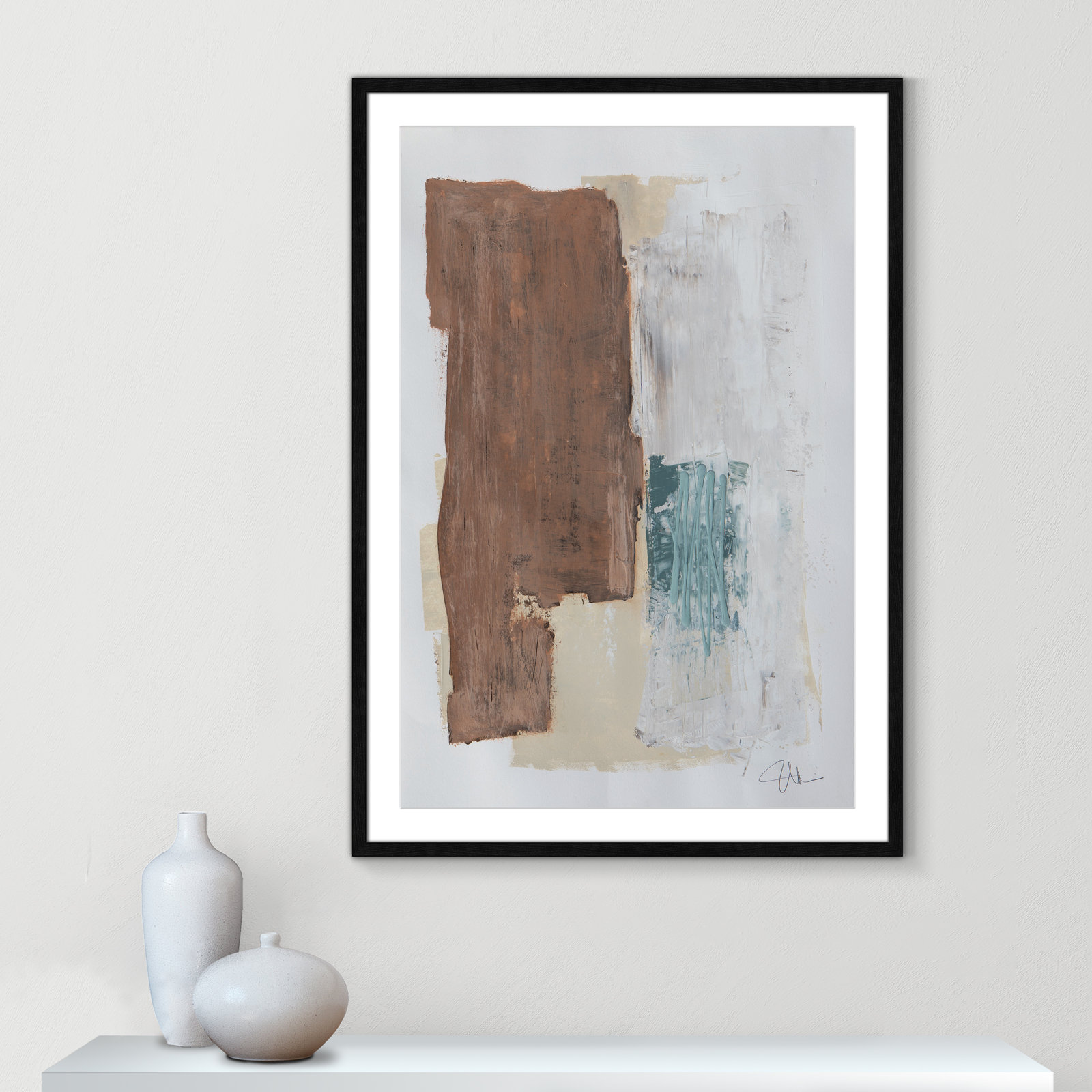 Together We Work I Print, 41.5" H x 29.5" W x 0.75" D, Black Framed