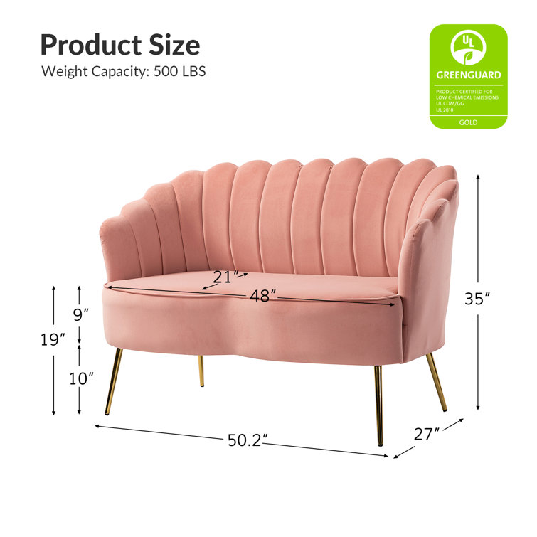 Hendrix 50.2'' Upholstered Loveseat