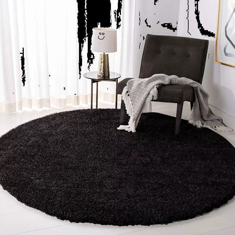 Shaggy Area Rug, Round 120 cm