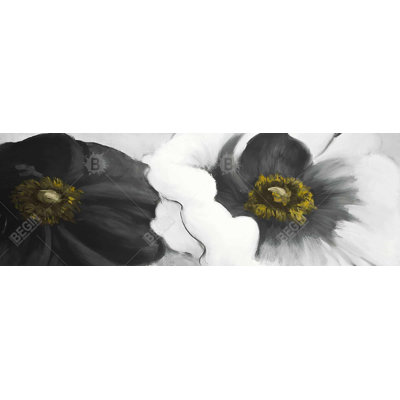 Fleurs blanches assorties - décor de toile florale monochrome