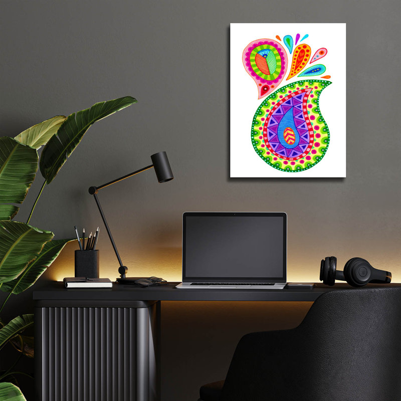 "Marker Paisley" par Hello Angel, H 16 po x l 12 po x P 0,13 po
