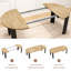 Table de salle à manger ronde en bois de 43 à 78 po avec rallonge à rallonge, table de cuisine extensible pour appartement, salon, table de salle à manger ovale extensible pour 4 à 8 personnes, noir noyer-1585292386
