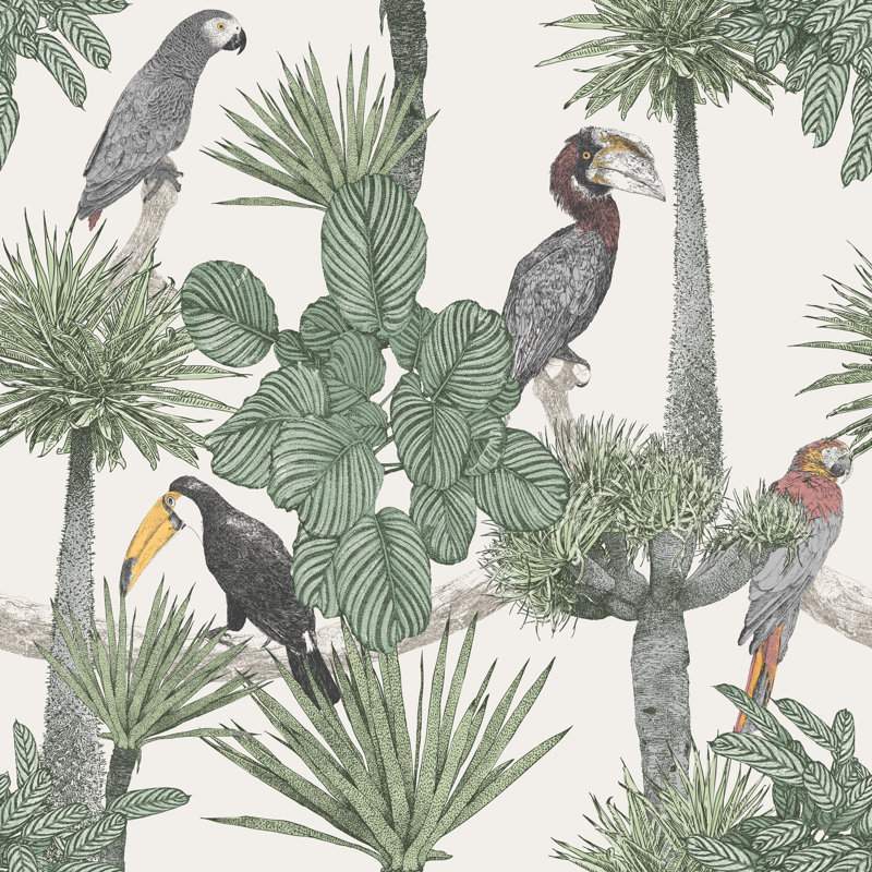 Tropical Birds by MattGrove - No Frame Art Prints on Canvas, 76cm H x 76cm W