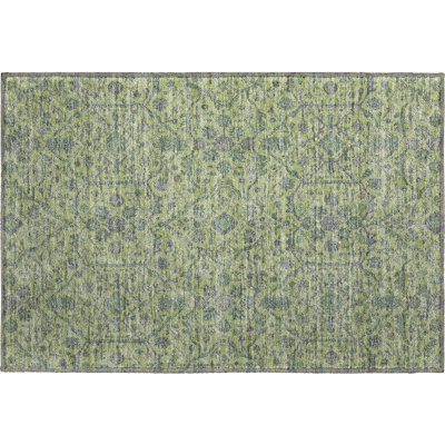 Premium Machine Washable Ducote AMF1131 Global Rug