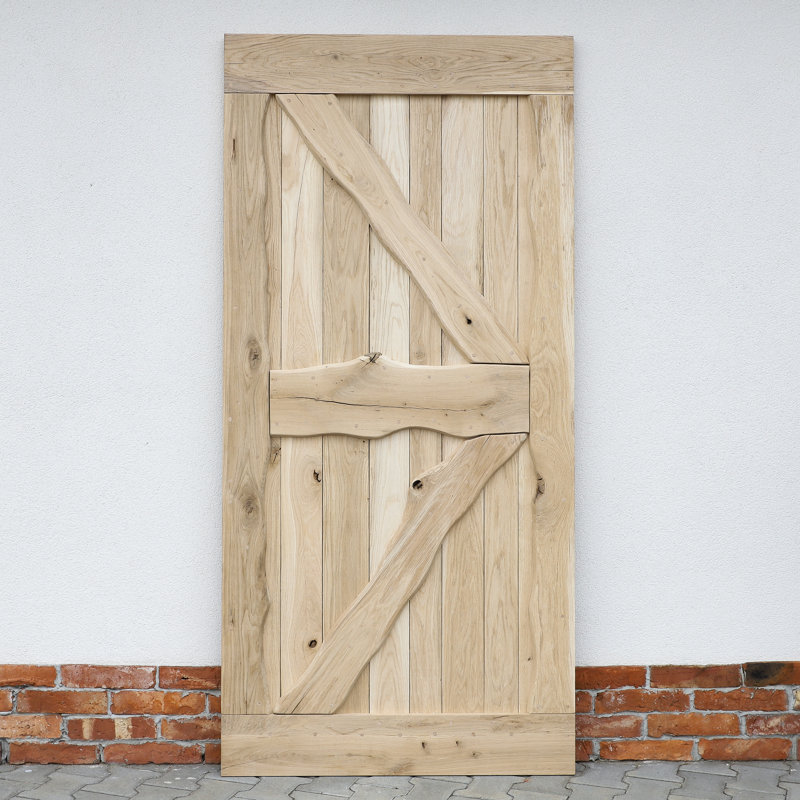 Kerlin Solid Oak Barn Door, 1000mm x 2100mm, Unfinished