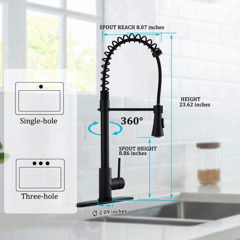 BATHLET Pull Down Kitchen Faucet