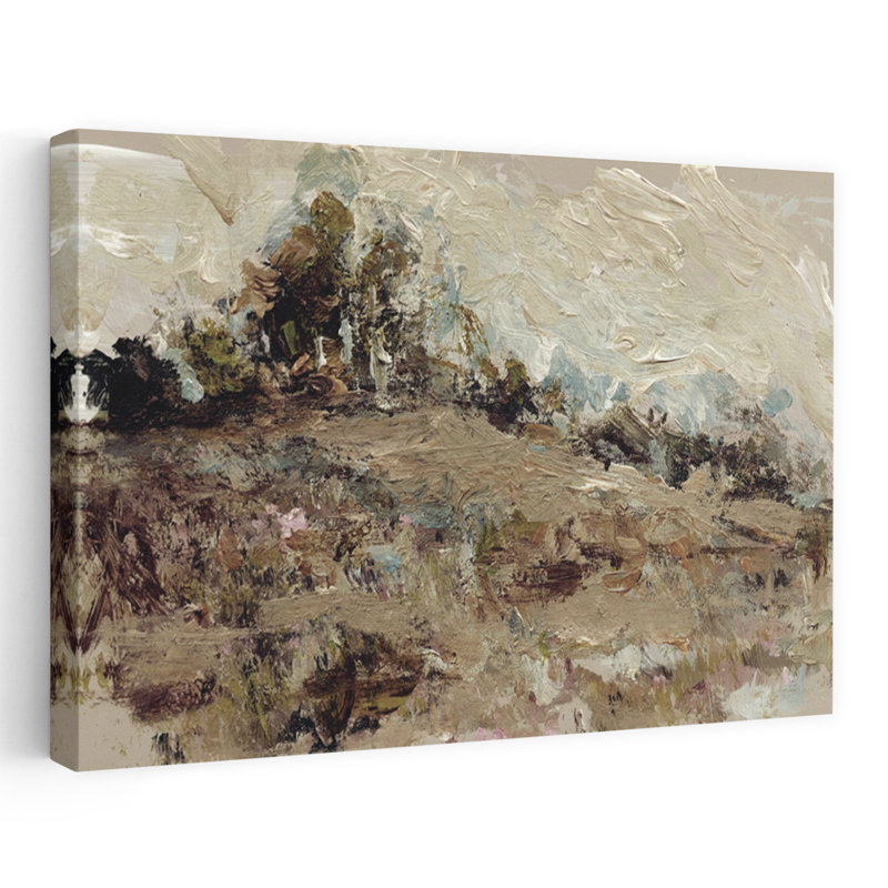 Art contemporain abstrait, paysage naturel, H 16 po x l 24 po
