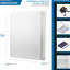 Coffre-fort mural blanc biométrique avec tablettes pratiques - 120 module d'empreintes digitales, 2 tablettes amovibles, fabrication en acier massif