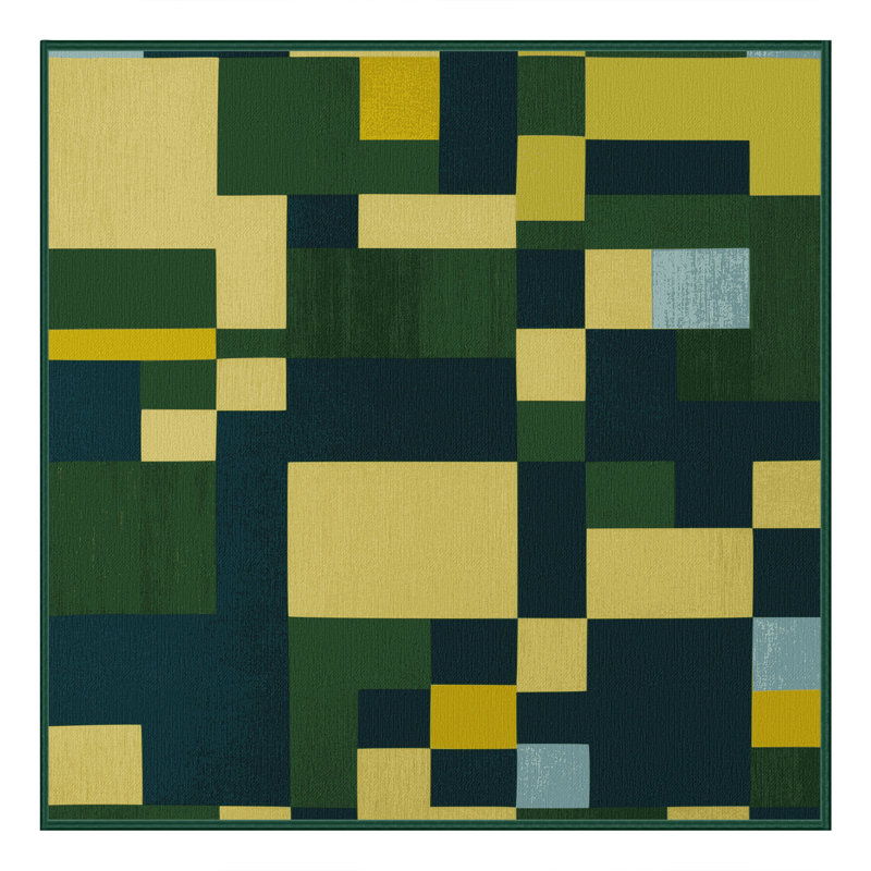 Geometric Grove Rug, Square 3'