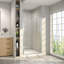 Porte de douche à pivot demi-cadre avec verre transparent de 34 à 36 po de largeur x 72 po de hauteur-129051651