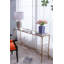 56.5X14x30" Antique Gold Console Table, Mirrored Top