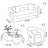 Combinaison de table basse moderne et simple