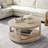 40Inch Large Curved 2 Tier Traditional Round Circle Wooden Center Coffee Table,Rounded Wooden Table With Wheels ,Table For Living Room,Office,Apartment-857167608