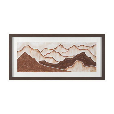 Red Rock Voir une œuvre d'art originale sous verre faite à la main