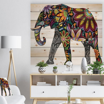 " Yellow Cheerful Elephant "