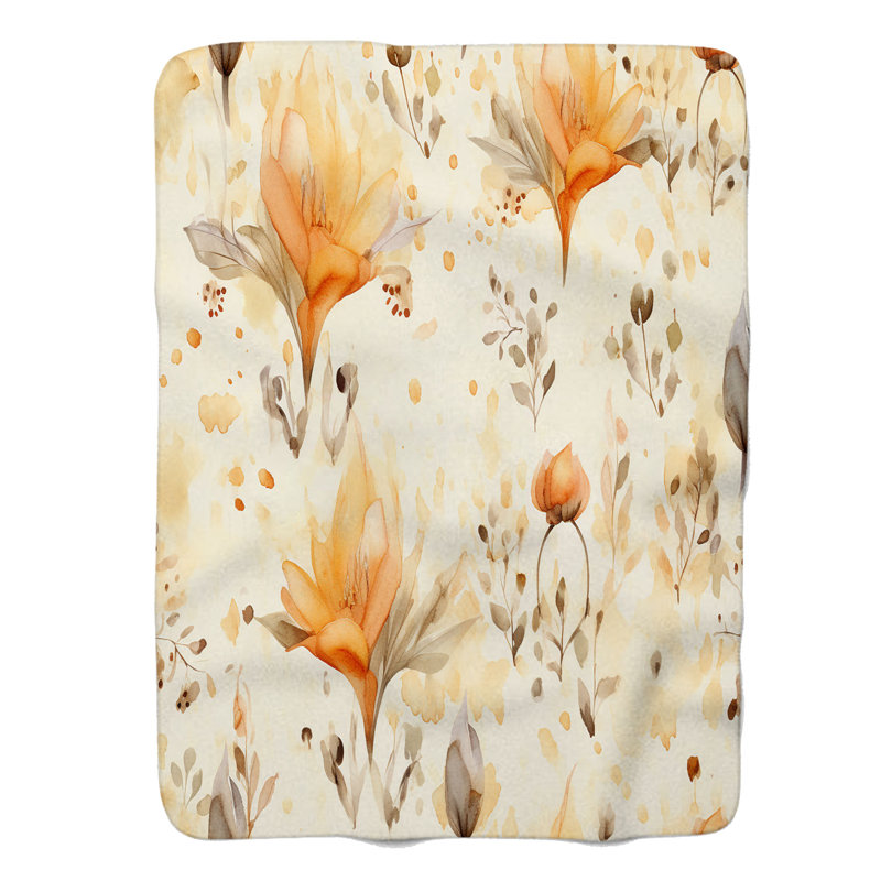 Sandy Neutrals - Couverture Sherpa de qualité supérieure 1 pièce, Grand lit