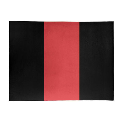 Tapis noir/rouge rayé