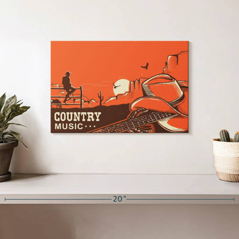 Abarca Cowboy Country Music, H 8 po x l 12 po