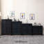 Armoire d'appoint en bois manufacturé noir massif-170140072