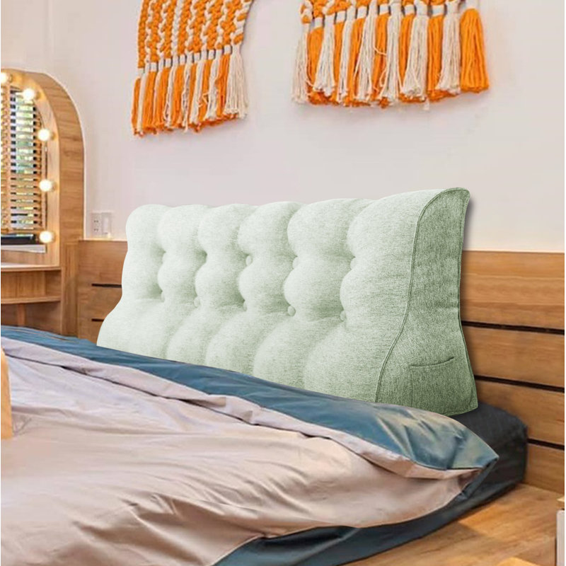 Coussin de lecture Linen Bed, 22 po x 59 po, Ivoire