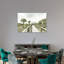 Affiche murale abstraite rétro vintage représentant un palmier et un sentier tropical en bois.-482158388