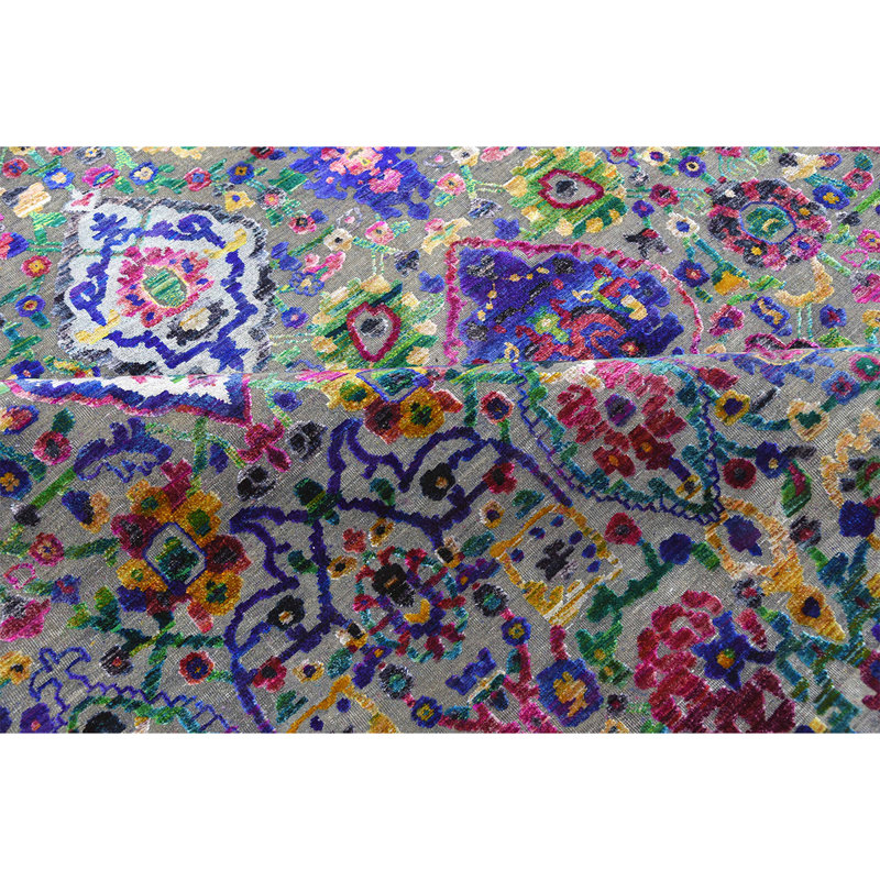 Canterbury Hand Knotted Floral Area Rug, Rectangle 9' x 12'