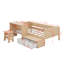 Ensemble de lit plateforme simple avec 2 tiroirs et 1 chaise et bureau Nehemiah-953991342
