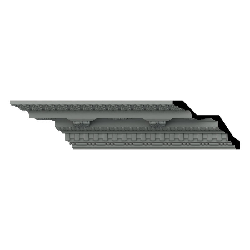Leighton 96" Gray Polyurethane Crown Moulding