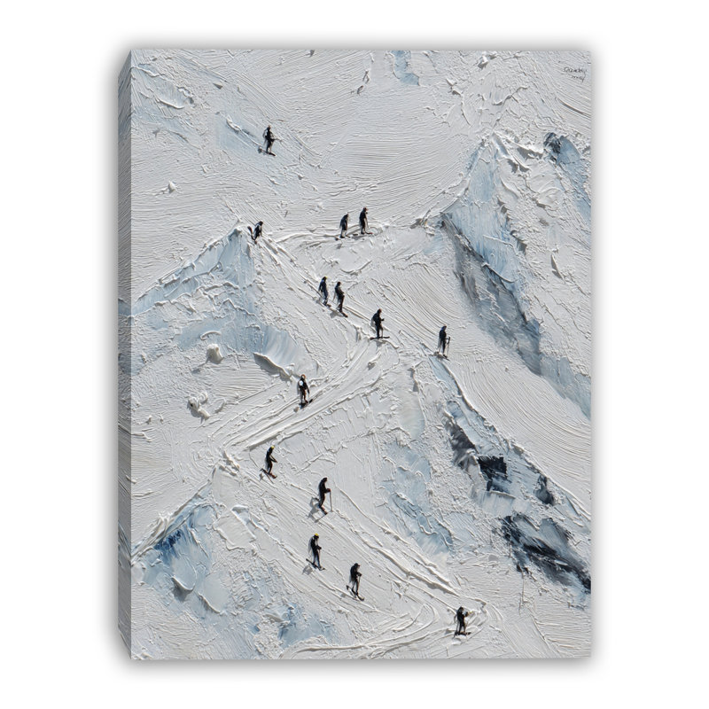 «Snowy Mountain Traverse», art mural sur toile, 16 po x 24 po