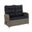 Monaco All-Weather Outdoor Two-Seat Reclining Bench