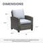 Ensemble de conversation de terrasse pour 2 personnes avec coussins en osier et repose-pieds Batey-143979555