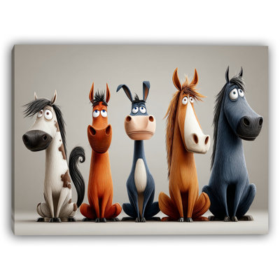 Stable Lineup - Wrapped Canvas Wall Art