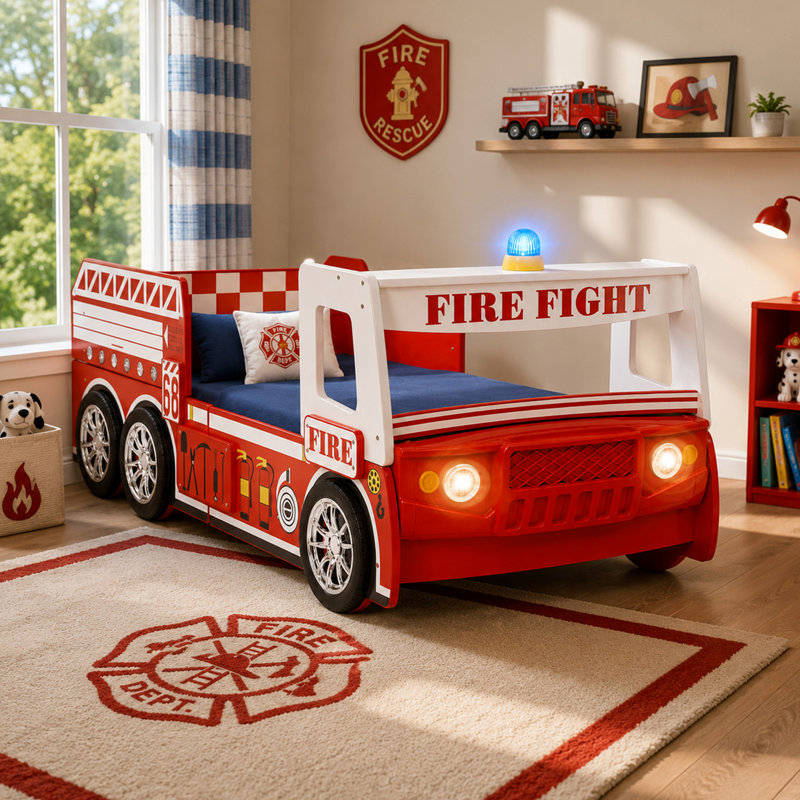 Little Heroes Fire Truck Bed
