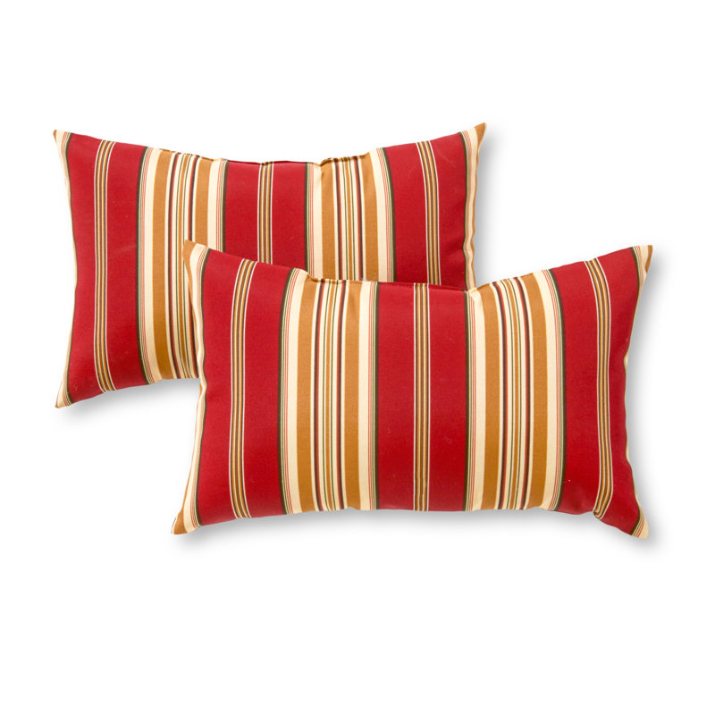Coussin lombaire intérieur / extérieur Henrich, Rayures Roma, Ensemble de 2