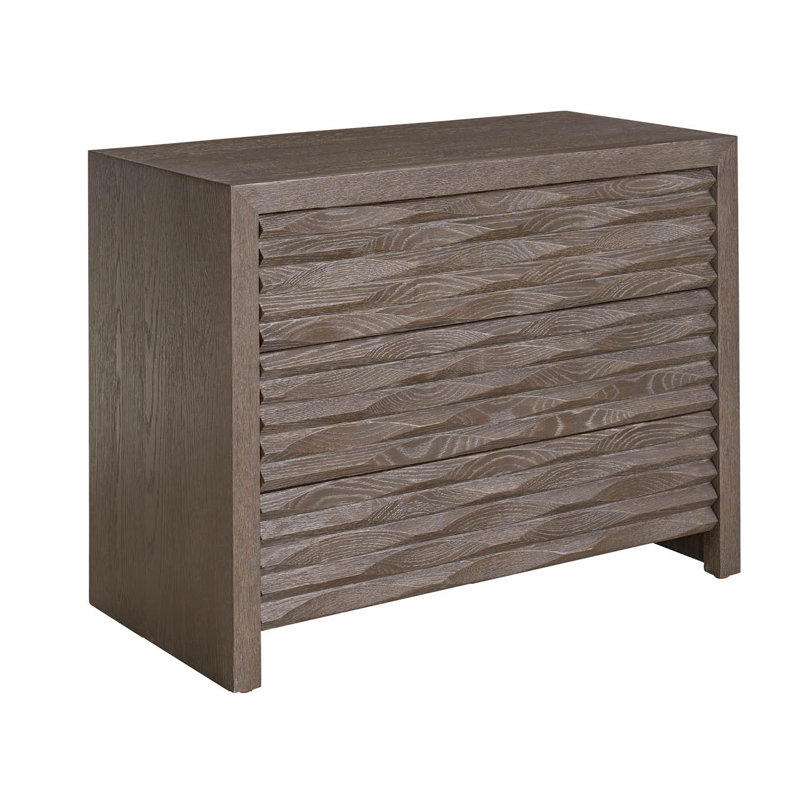 Modern 3 - Drawer Nightstand, Brown
