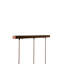Lustre en bois élégant avec capuchon en travertin, hauteur réglable 6,3 po x 2,4 po x 1,6 po | Finition beige et noyer | 3 x douilles E27, 40 W maximum | Parfait pour la décoration de salon et de salle à manger, design élégant et fonctionnel-733804660-733804663