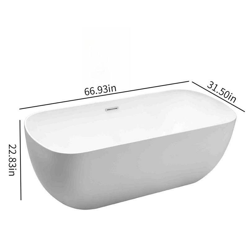 66.93'' W 22.83'' H Tub & Shower Kit